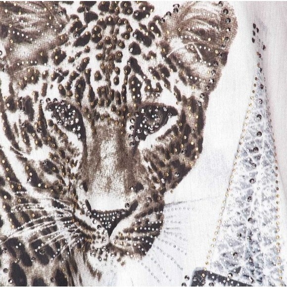 Mocha Leopard Top With Eiffel Tower 2X - Picture 3 of 6